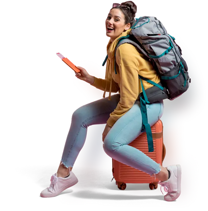 Viajera con mochila